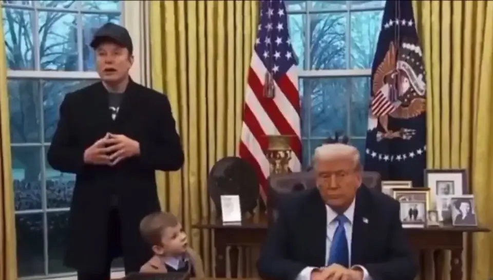 Filho de Elon Musk manda Donaldo Trump calar a boca e ele obedece